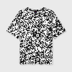 Футболка оверсайз женская Стиль QR код, цвет: 3D-принт