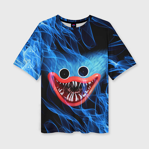 Женская футболка оверсайз POPPY PLAYTIME ХАГИ ВАГИ В ОГНЕ / 3D-принт – фото 1