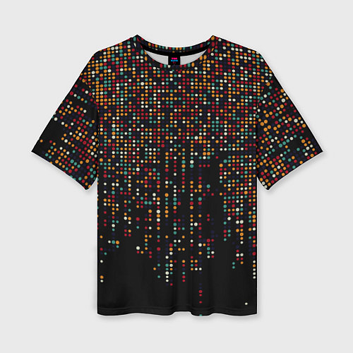 Женская футболка оверсайз Цветные точки / 3D-принт – фото 1