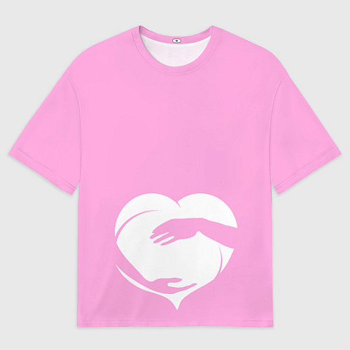 Женская футболка оверсайз Объятие / 3D-принт – фото 1