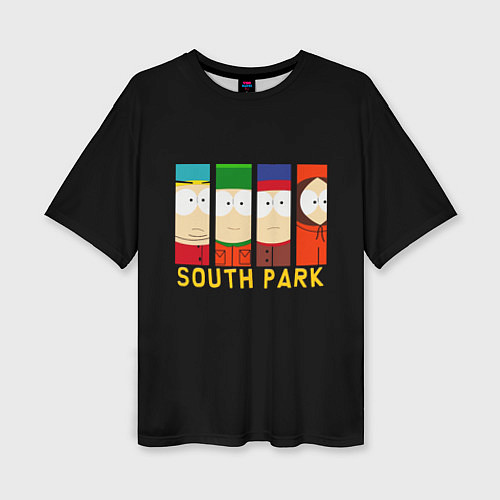 Женская футболка оверсайз South Park - Южный парк главные герои / 3D-принт – фото 1