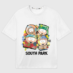 Футболка оверсайз женская South Park - Южный парк краски, цвет: 3D-принт