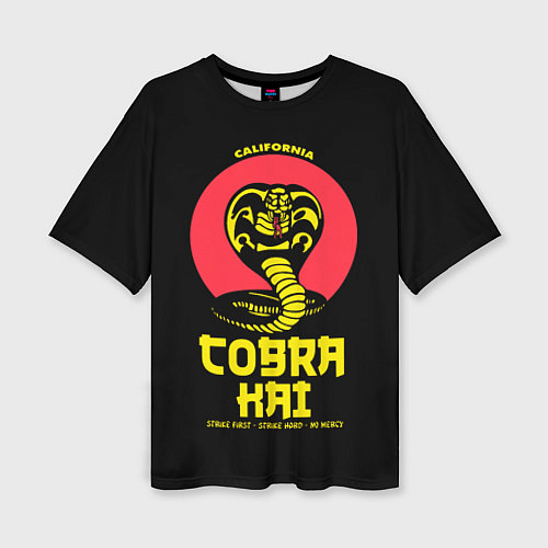 Женская футболка оверсайз Cobra Kai California / 3D-принт – фото 1