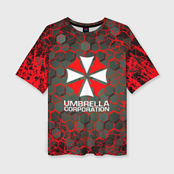 Женская футболка оверсайз Umbrella Corporation соты