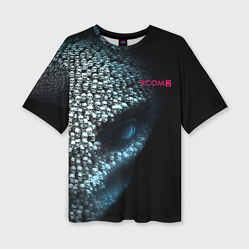 Женская футболка оверсайз X-COM 2 Skulls / 3D-принт – фото 1