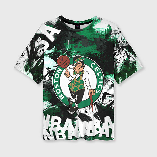 Женская футболка оверсайз Бостон Селтикс , Boston Celtics / 3D-принт – фото 1