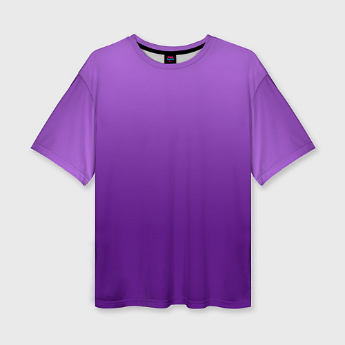 Женская футболка оверсайз Красивый фиолетовый градиент / 3D-принт – фото 1