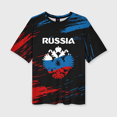 Женская футболка оверсайз Russia Герб в стиле / 3D-принт – фото 1