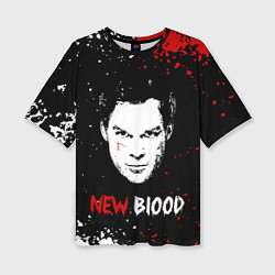 Женская футболка оверсайз Декстер Новая Кровь Dexter New Blood