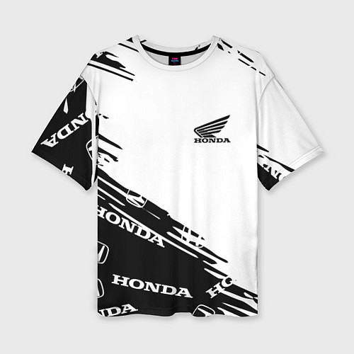 Женская футболка оверсайз Honda sport pattern / 3D-принт – фото 1