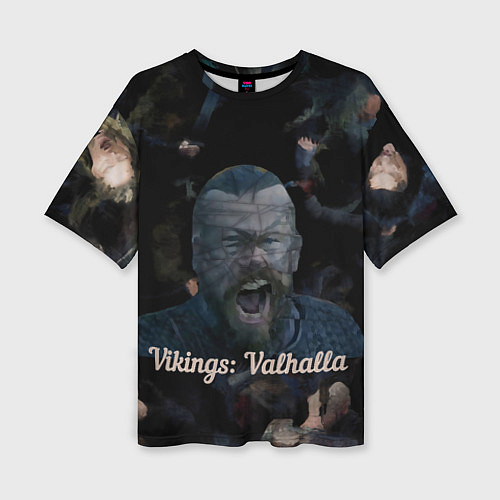 Женская футболка оверсайз Викинги: Вальхалла / 3D-принт – фото 1