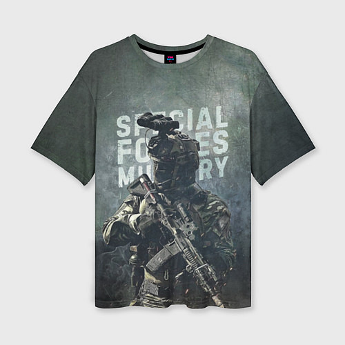 Женская футболка оверсайз Special forces military / 3D-принт – фото 1