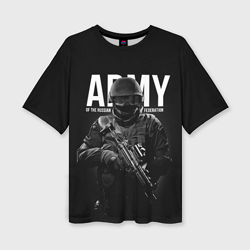 Женская футболка оверсайз ARMY RF / 3D-принт – фото 1