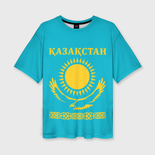 Женская футболка оверсайз КАЗАКСТАН / 3D-принт – фото 1