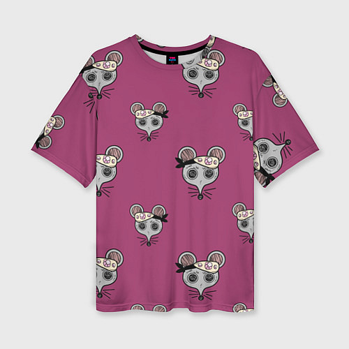 Женская футболка оверсайз Ниндзя-мыши Клинок, рассекающий демонов Kimetsu no / 3D-принт – фото 1