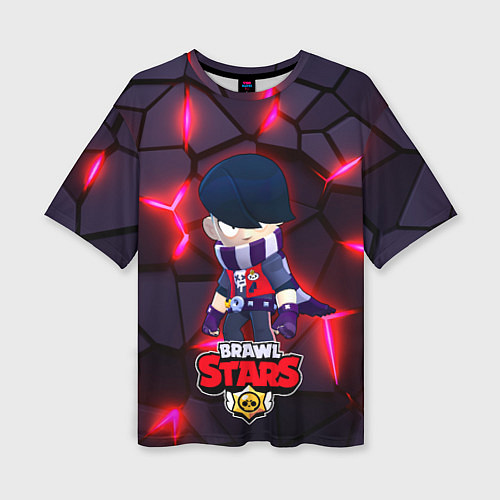 Женская футболка оверсайз ЭДГАР - БРАВО СТАРС Brawl Stars / 3D-принт – фото 1