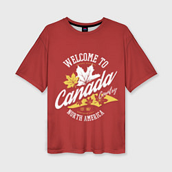 Женская футболка оверсайз Канада Canada