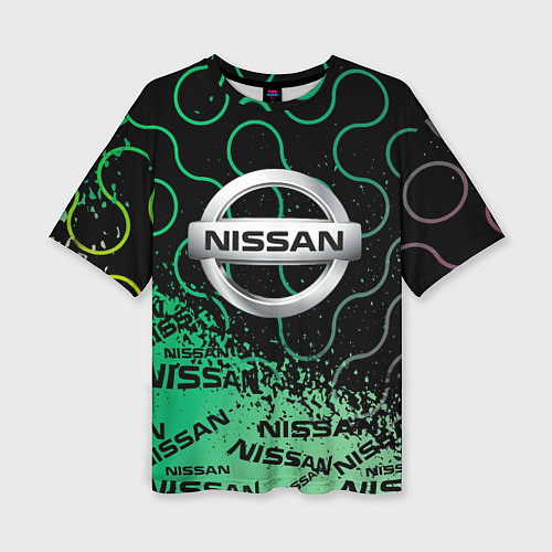 Женская футболка оверсайз NISSAN Супер класса / 3D-принт – фото 1