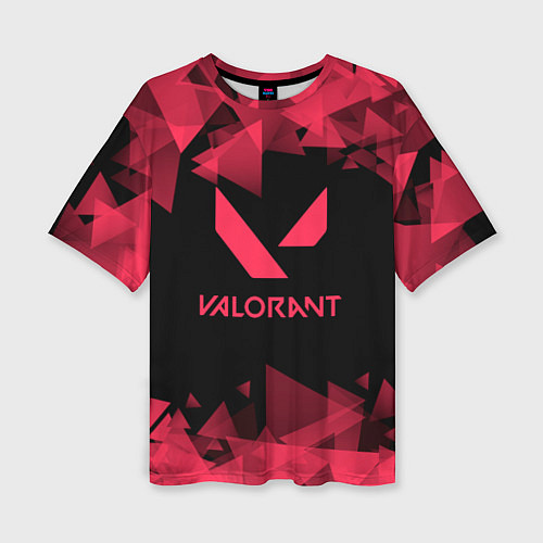 Женская футболка оверсайз Valorant - Геометрия / 3D-принт – фото 1