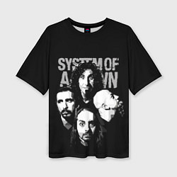 Женская футболка оверсайз System of a Down рок группа