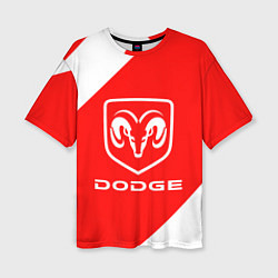 Женская футболка оверсайз Dodge sport