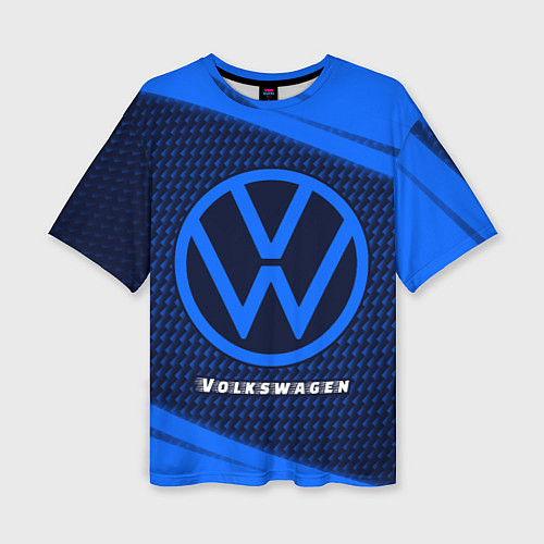 Женская футболка оверсайз VOLKSWAGEN Volkswagen Абстракция / 3D-принт – фото 1