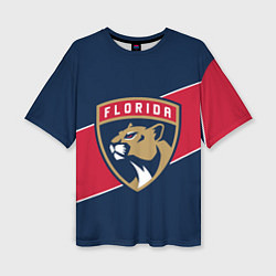 Футболка оверсайз женская Florida Panthers , Флорида Пантерз, цвет: 3D-принт