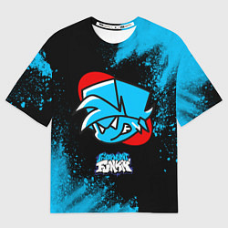 Женская футболка оверсайз ФРАЙДЕЙ НАЙТ ФАНКИН - ПАРЕНЬ - Краска