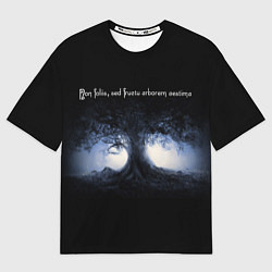 Женская футболка оверсайз Non foliis, sed fructu arborem aestima - Оценивай