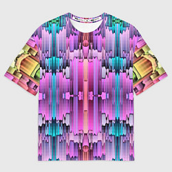 Футболка оверсайз женская Калейдоскоп абстракции, цвет: 3D-принт