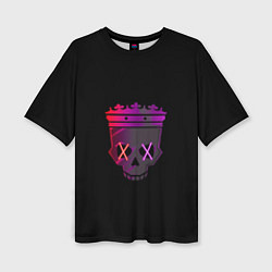 Футболка оверсайз женская Череп с короной Skull with crown, цвет: 3D-принт