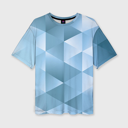 Женская футболка оверсайз Треугольники 3D Frozzen 2022 / 3D-принт – фото 1