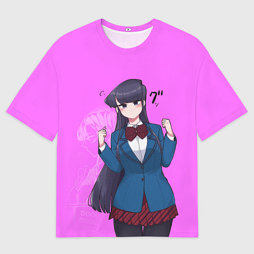 Женская футболка оверсайз Коми / 3D-принт – фото 1