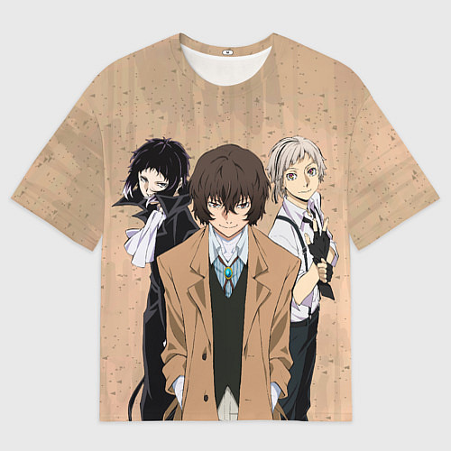 Женская футболка оверсайз Великий из бродячих псов, Дазай Осаму, Ацуши Накад / 3D-принт – фото 1