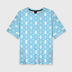 Женская футболка оверсайз Узор Sky Blue Dope Camo Dope Street Market
