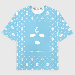 Футболка оверсайз женская Sky Blue Phantom Ski Mask Dope Street Market, цвет: 3D-принт