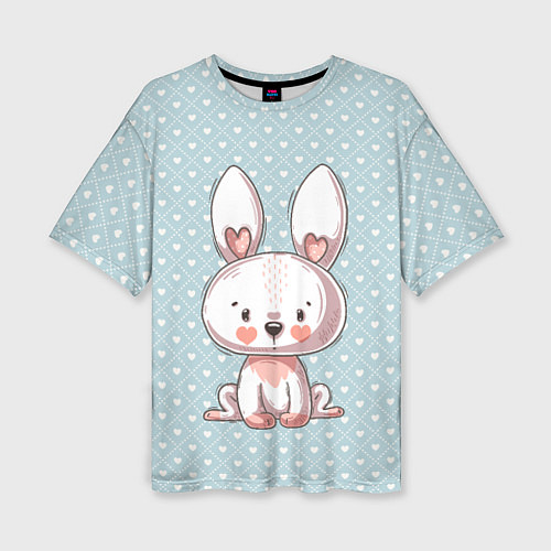 Женская футболка оверсайз Маленький зайчик / 3D-принт – фото 1