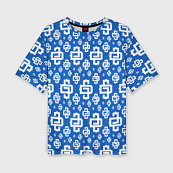 Женская футболка оверсайз Blue Pattern Dope Camo Dope Street Market