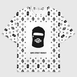 Футболка оверсайз женская Узор White Dope Ski Mask Dope Street Market, цвет: 3D-принт