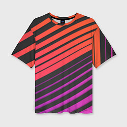 Футболка оверсайз женская Линии градиентGradient Polygon Lines, цвет: 3D-принт