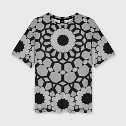 Женская футболка оверсайз Модный геометрический узор