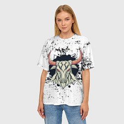 Футболка оверсайз женская Bull!, цвет: 3D-принт — фото 2