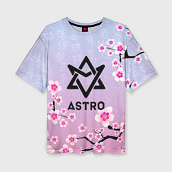 Футболка оверсайз женская ASTRO ЦВЕТЫ САКУРЫ, цвет: 3D-принт