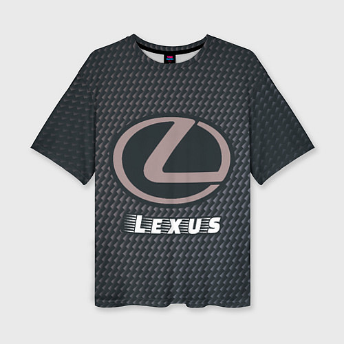 Женская футболка оверсайз LEXUS Lexus - Карбон / 3D-принт – фото 1
