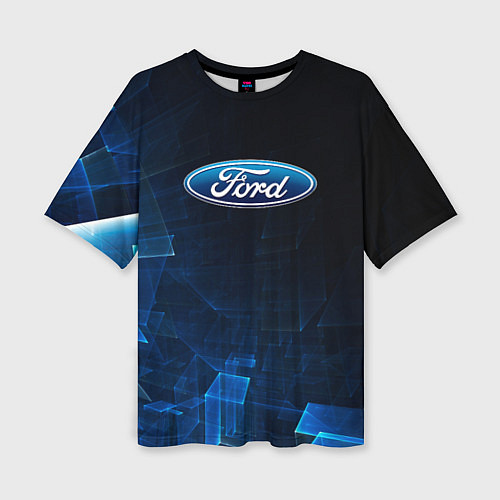 Женская футболка оверсайз Ford форд abstraction / 3D-принт – фото 1