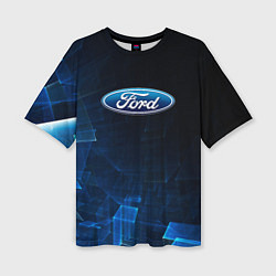 Женская футболка оверсайз Ford форд abstraction