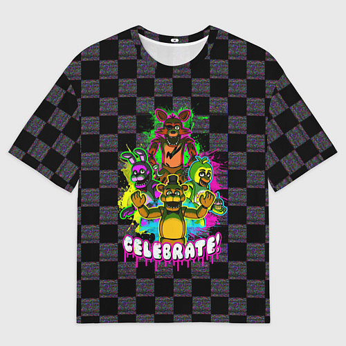 Женская футболка оверсайз Five Nights at Freddys - FNAF / 3D-принт – фото 1