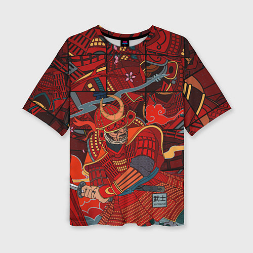 Женская футболка оверсайз Инстинкт Самурая / 3D-принт – фото 1