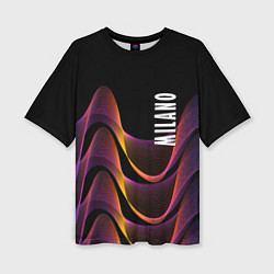 Женская футболка оверсайз Fashion pattern Neon Milano