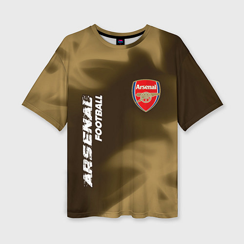 Женская футболка оверсайз АРСЕНАЛ Arsenal Football Огонь / 3D-принт – фото 1